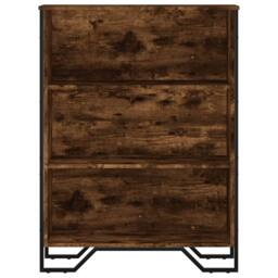 Berkfield Home Bookcase Smoked Oak 80x31x106 cm Engineered Wood in Brown - Size: 80 x 31 x 106 cm - thumbnail 4