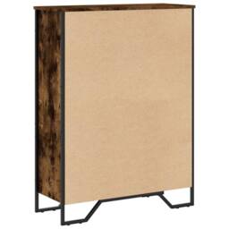 Berkfield Home Bookcase Smoked Oak 80x31x106 cm Engineered Wood in Brown - Size: 80 x 31 x 106 cm - thumbnail 6