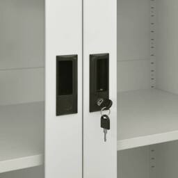 Berkfield Home Office Cabinet Light Grey 90x40x180 cm Steel - Size: 90 x 40 x 180 cm - thumbnail 6