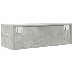 Berkfield Home TV Cabinet Concrete Grey 80x31x25.5 cm Engineered Wood - thumbnail 8