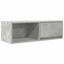Berkfield Home TV Cabinet Concrete Grey 80x31x25.5 cm Engineered Wood - thumbnail 2