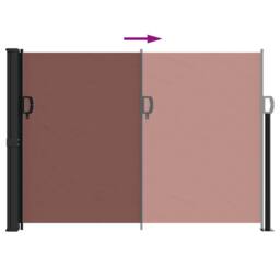 Berkfield Home Retractable Side Awning Brown 140x600 cm - thumbnail 5