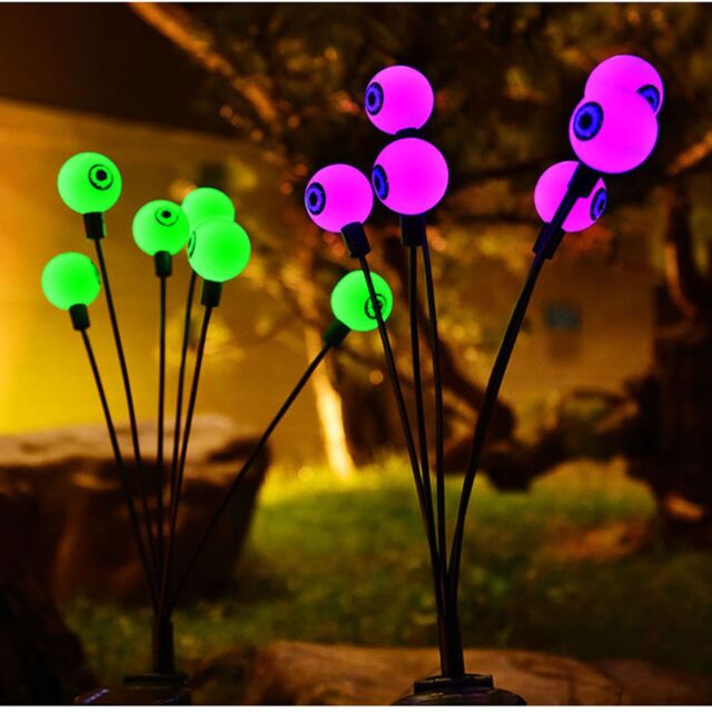 Obasyhig Style 3 Solar - Powered LED Pumpkin & Eyeball Lights in Purple - image 1