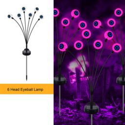 Obasyhig Style 3 Solar - Powered LED Pumpkin & Eyeball Lights in Purple - thumbnail 4