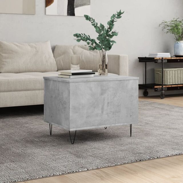 Berkfield Home Coffee Table Concrete Grey 60x44.5x45 cm Engineered Wood - image 1