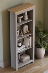 Home Discount Vida Designs Arlington 4 Tier Bookcase Storage 1400 x 590 x 230 mm in Grey - thumbnail 4