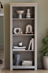 Home Discount Vida Designs Arlington 4 Tier Bookcase Storage 1400 x 590 x 230 mm in Grey - thumbnail 3