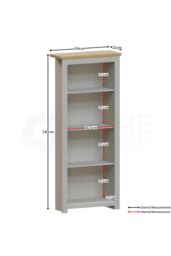 Home Discount Vida Designs Arlington 4 Tier Bookcase Storage 1400 x 590 x 230 mm in Grey - thumbnail 2