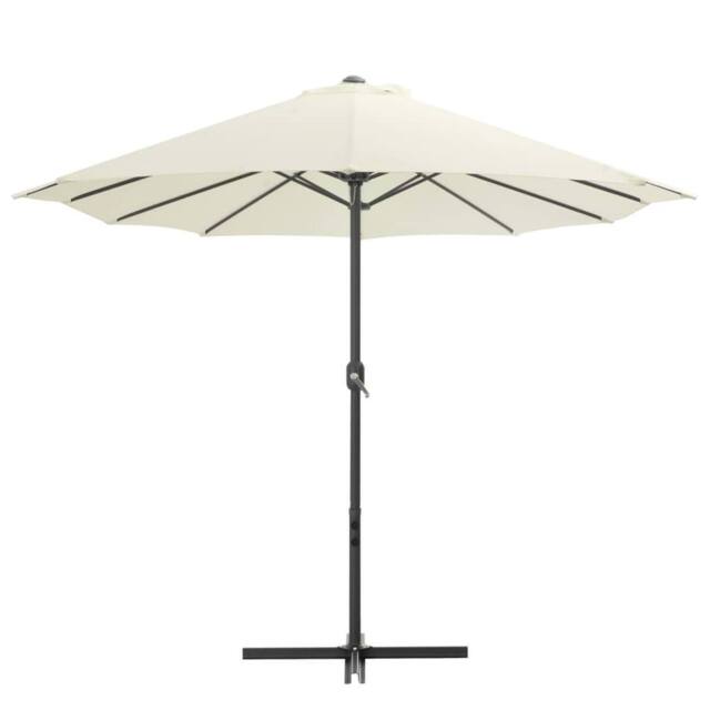 Berkfield Home Outdoor Parasol with Aluminium Pole 460x270 cm Sand in Beige - image 1