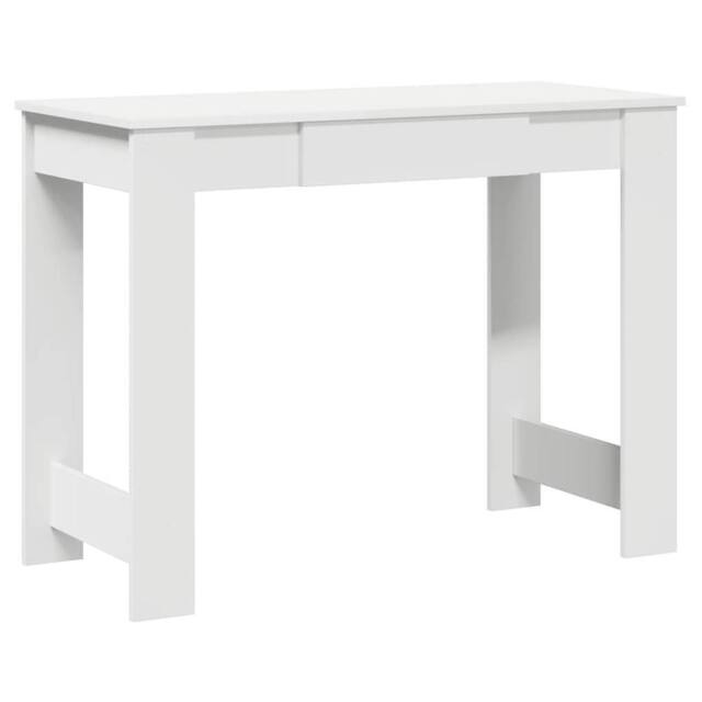 Berkfield Home Desk White 100x45x75 cm Engineered Wood - Size: 100 x 45 x 75 cm - image 1