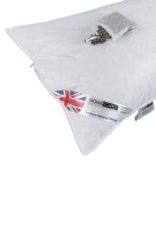 Homescapes Goose Feather & Down Lavender Pillow with Dried Lavender Insert in White - thumbnail 3
