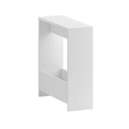 Decortie 'Simpi' Modern 2-Tier Side Table 60cm - Open Shelf End Table in White - Size: 1 Pack - thumbnail 2