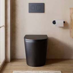 Banyetti Scene Rimless Back to Wall Toilet - Matt Black - thumbnail 1