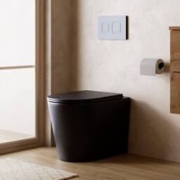 Banyetti Scene Rimless Back to Wall Toilet - Matt Black - thumbnail 2