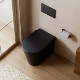 Banyetti Scene Rimless Back to Wall Toilet - Matt Black - thumbnail 3