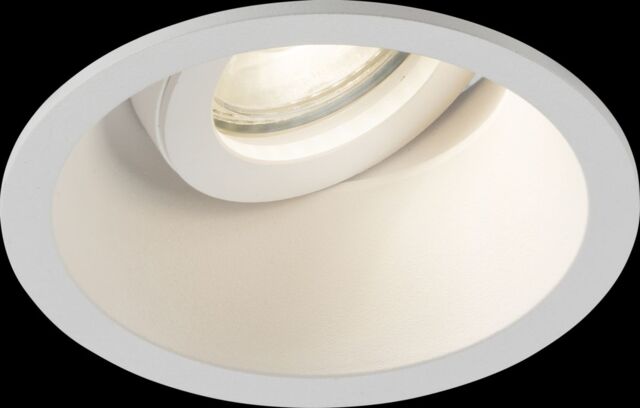 Netlighting Knightsbridge Dipa Single Tilt Round AntiGlare Downlight White DIB1TRW - image 1