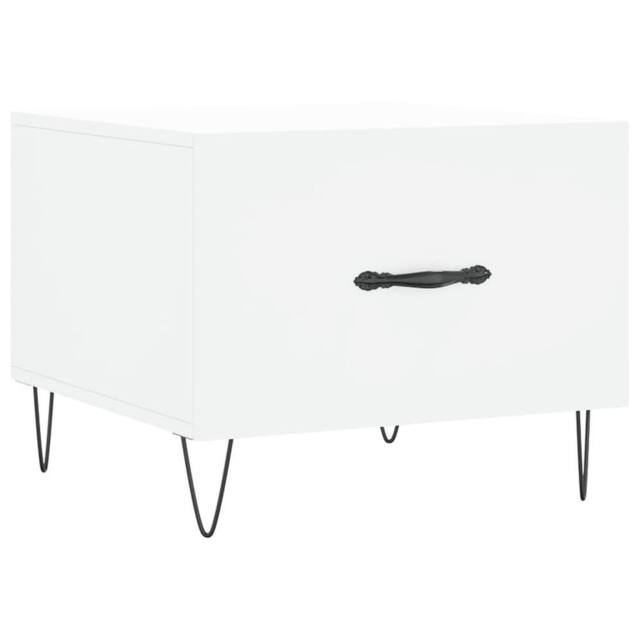 Berkfield Home Coffee Table White 50x50x40 cm Engineered Wood - Size: 50 x 50 x 40 cm - image 1