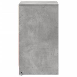 Berkfield Home Stylish Bedside Cabinet with LED Lights Concrete Grey Engineered Wood - thumbnail 7