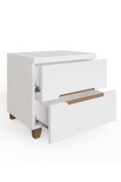 FWStyle Veloce 2 Drawer White Gloss Bedside Fast Click Assembly - thumbnail 4