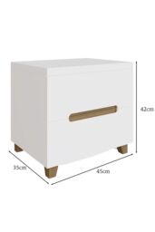 FWStyle Veloce 2 Drawer White Gloss Bedside Fast Click Assembly - thumbnail 6