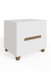 FWStyle Veloce 2 Drawer White Gloss Bedside Fast Click Assembly - thumbnail 3