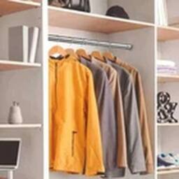 Havendro 47-80cm Extendable Stainless Steel Wardrobe Rail in Silver - thumbnail 5