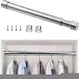 Havendro 47-80cm Extendable Stainless Steel Wardrobe Rail in Silver - thumbnail 1
