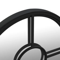 Berkfield Home Mirror Black 40x4 cm Iron Round for Indoor Use - thumbnail 5