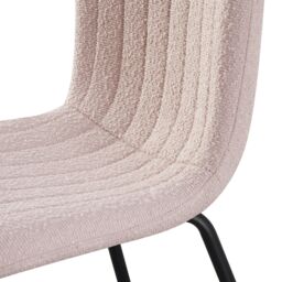 MCC Direct Bella Luxe Set of 4 Teddy Faux Fur Dining Chairs in Baby Pink - thumbnail 8