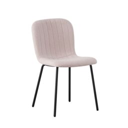 MCC Direct Bella Luxe Set of 4 Teddy Faux Fur Dining Chairs in Baby Pink - thumbnail 7