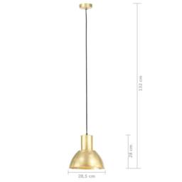 Berkfield Home Hanging Lamp 25 W Brass Round 28.5 cm E27 in Gold - thumbnail 9
