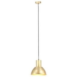 Berkfield Home Hanging Lamp 25 W Brass Round 28.5 cm E27 in Gold - thumbnail 4