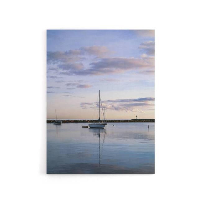 "Artery8 Sunset Off-the shore of Block island Highsmith Canvas Wall Art Print in Blue - Size: W12"" x H16""" - image 1
