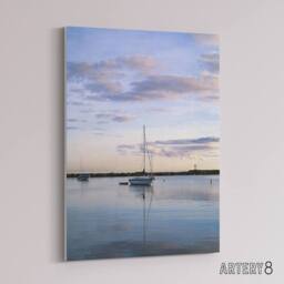 "Artery8 Sunset Off-the shore of Block island Highsmith Canvas Wall Art Print in Blue - Size: W12"" x H16""" - thumbnail 2