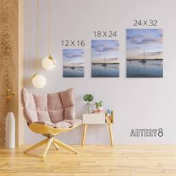 "Artery8 Sunset Off-the shore of Block island Highsmith Canvas Wall Art Print in Blue - Size: W12"" x H16""" - thumbnail 4
