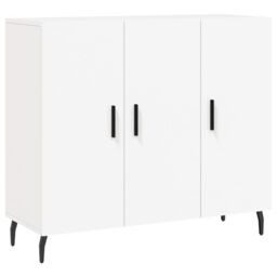 Berkfield Home Sideboard White 90x34x80 cm Engineered Wood - Size: 90 x 34 x 80 cm - thumbnail 2