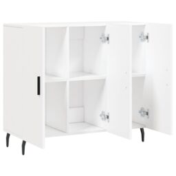 Berkfield Home Sideboard White 90x34x80 cm Engineered Wood - Size: 90 x 34 x 80 cm - thumbnail 5