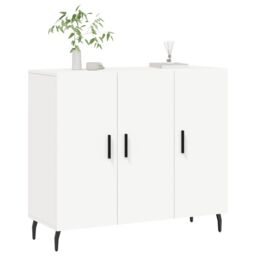 Berkfield Home Sideboard White 90x34x80 cm Engineered Wood - Size: 90 x 34 x 80 cm - thumbnail 3