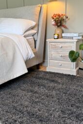 Kukoon Slate Grey Soft Fluffy Shaggy Cosy Warm Bedroom Area Rugs in Mid Grey - Size: 120 cm x 170 cm - thumbnail 1
