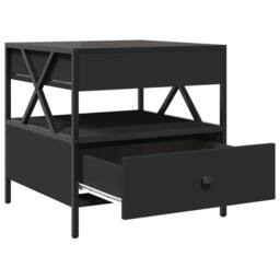 Berkfield Home Decorative Coffee Table with Infinity LED Black 50x50x51 cm - Size: 50 x 50 x 51 cm - thumbnail 7