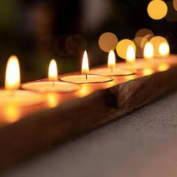 Marco Paul Mango Wood 9 Tealight Candle Holder With Tealights in Brown - Size: 1 Pack - thumbnail 5