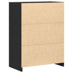 Berkfield Home Black Oak Bathroom Cabinet 60x33x80 cm Made of Engineered Wood - Size: 60 x 33 x 80 cm - thumbnail 5
