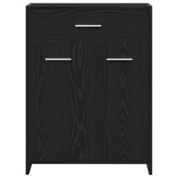 Berkfield Home Black Oak Bathroom Cabinet 60x33x80 cm Made of Engineered Wood - Size: 60 x 33 x 80 cm - thumbnail 6