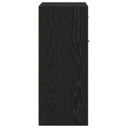 Berkfield Home Black Oak Bathroom Cabinet 60x33x80 cm Made of Engineered Wood - Size: 60 x 33 x 80 cm - thumbnail 8