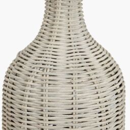 Ruma Rattan Bottle Table Lamp with Shade in Grey - thumbnail 4