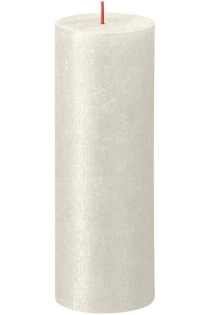 KDMD Bolsius Rustic Ivory Shimmer Metallic Candle 190mm x 68mm - image 1