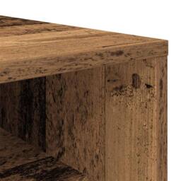 Berkfield Home Shoe Rack Old Wood 54x34x100.5 cm Engineered Wood in Brown - thumbnail 7