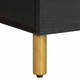Berkfield Home Bedside Cabinet Black 40x33x46 cm Engineered Wood - Size: 40 x 33 x 46 cm - thumbnail 9