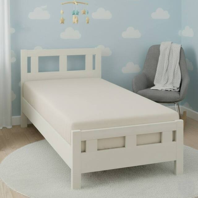 Snug City Flannelette Cot Bed Fitted Sheet Soft Brushed Cotton Bedding Comfort in Cream - image 1