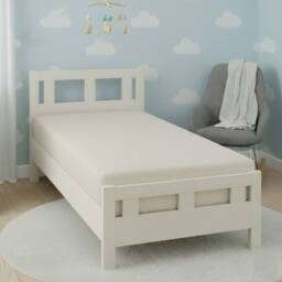 Snug City Flannelette Cot Bed Fitted Sheet Soft Brushed Cotton Bedding Comfort in Cream - thumbnail 1
